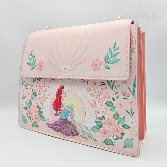Loungefly Disney The Little Mermaid Ariel Floral Crossbody Bag - Picture 4 of 12